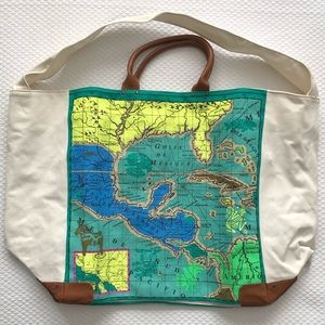 Echo Gulf of Mexico canvas oversize tote